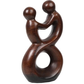Brązowa ceramiczna figurka Para, 25 × 6 × 14 cm
