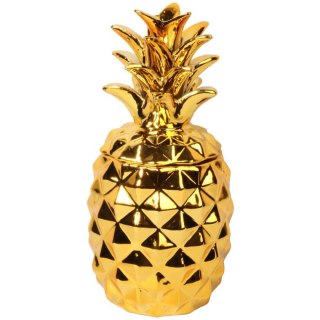 Goliat AN-1 – duża ceramiczna szkatułka ananas w złotym kolorze