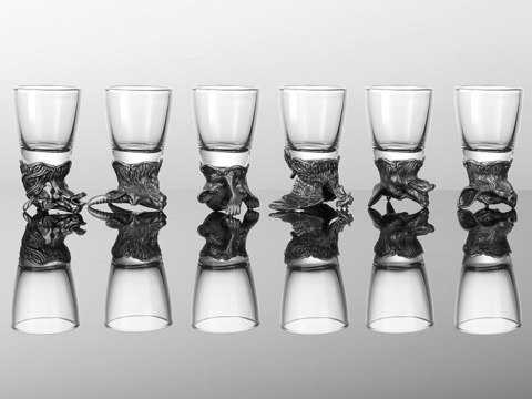 HANIPOL – prezentowy komplet 12 kieliszków z dzbankiem, 125-0104