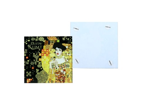 CARMANI Klimt — komplet 4 szklanych podkładek 10,5 × 10,5 cm