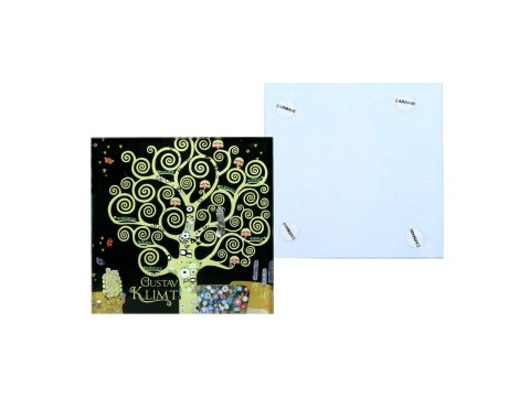 CARMANI Klimt — komplet 4 szklanych podkładek 10,5 × 10,5 cm
