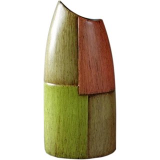Wazon ceramiczny w kolorach zieleni i pomarańczy 29x14x8 cm