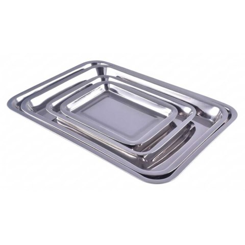 Kinghoff KH-2075 – zestaw 3 stalowych tac do serwowania