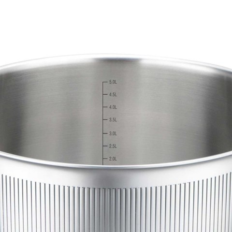 VCASA VC-90125 VELORA — garnek stalowy ze szklaną pokrywką do odcedzania, 24 cm, 5,8 l
