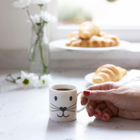 KitchenCraft Kocia buźka — filiżanka porcelanowa do espresso 80 ml