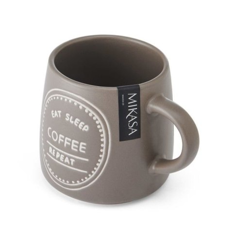 Mikasa Eat Sleep Coffee Repeat — kubek kamionkowy 400 ml