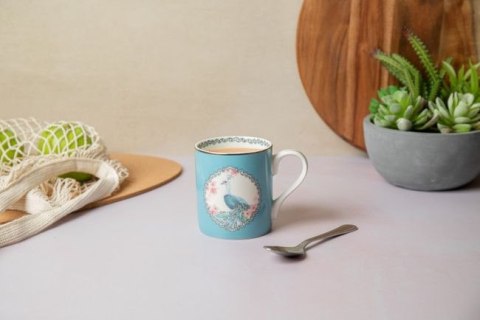 Mikasa Peacock — kubek porcelanowy z pawiem, 280 ml