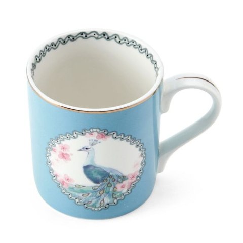 Mikasa Peacock — kubek porcelanowy z pawiem, 280 ml