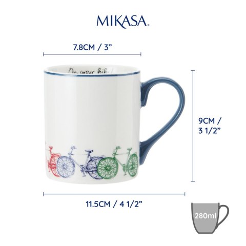Mikasa Rowery — kubek porcelanowy 280 ml