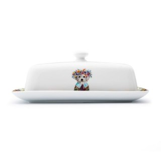 Mikasa Tipperleyhill Szczeniak — porcelanowa maselniczka na 200 g masła