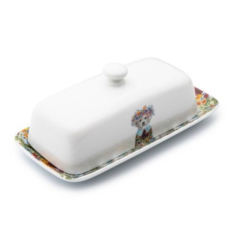Mikasa Tipperleyhill Szczeniak — porcelanowa maselniczka na 200 g masła
