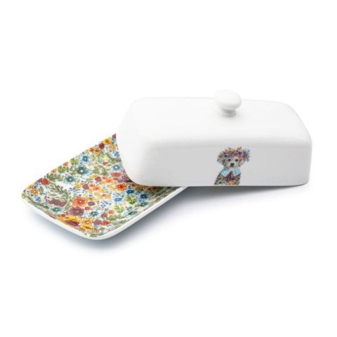 Mikasa Tipperleyhill Szczeniak — porcelanowa maselniczka na 200 g masła